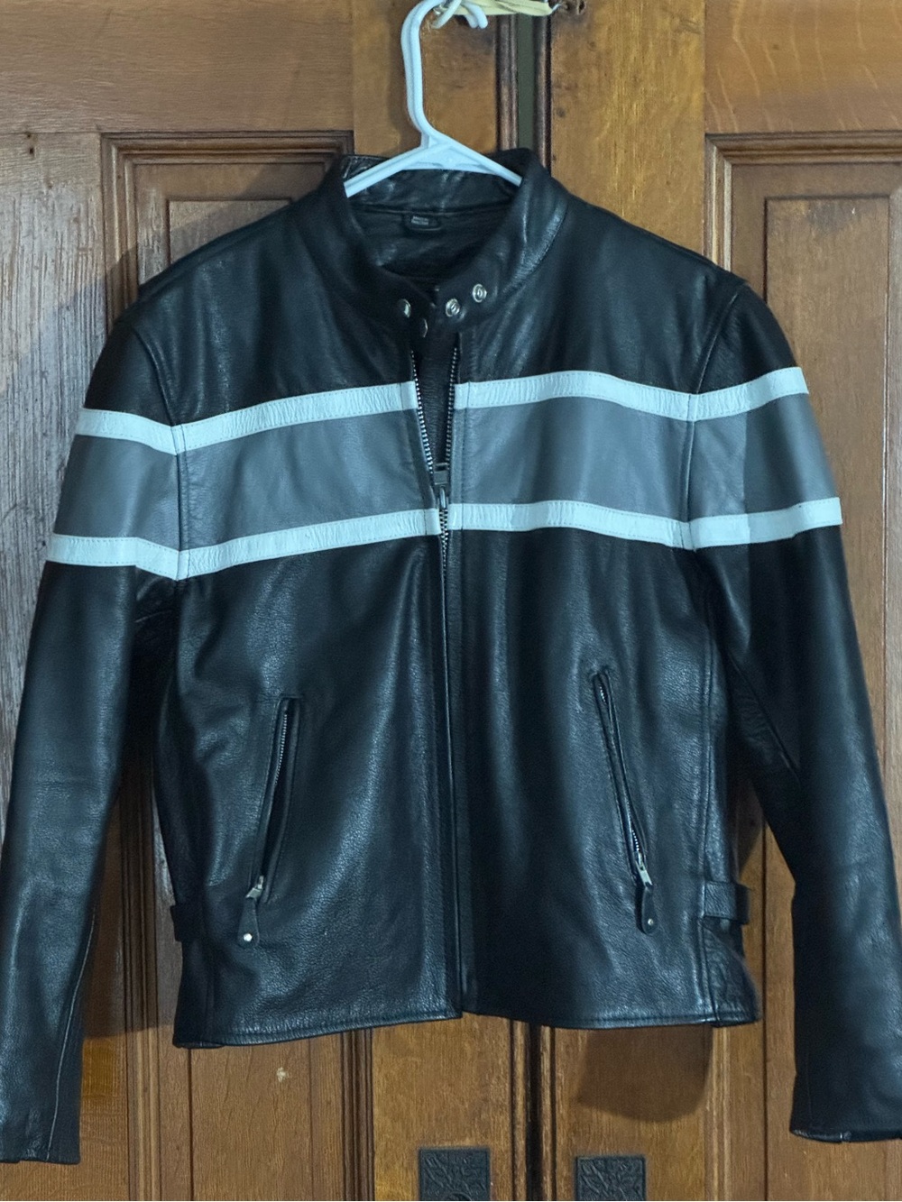 GENUINE BLACK LEATHER JACKET . Size L Men. XELEMENT Advanced Motorcycle Gear